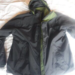 Mens LL Bean XL Reg Interior Fleece Mens Black winter Jacket Coat